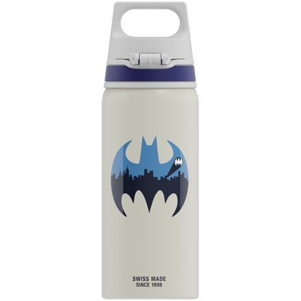 SIGG WMB ONE Water Bottle for Kids 0.6L - Batman - Into Action White