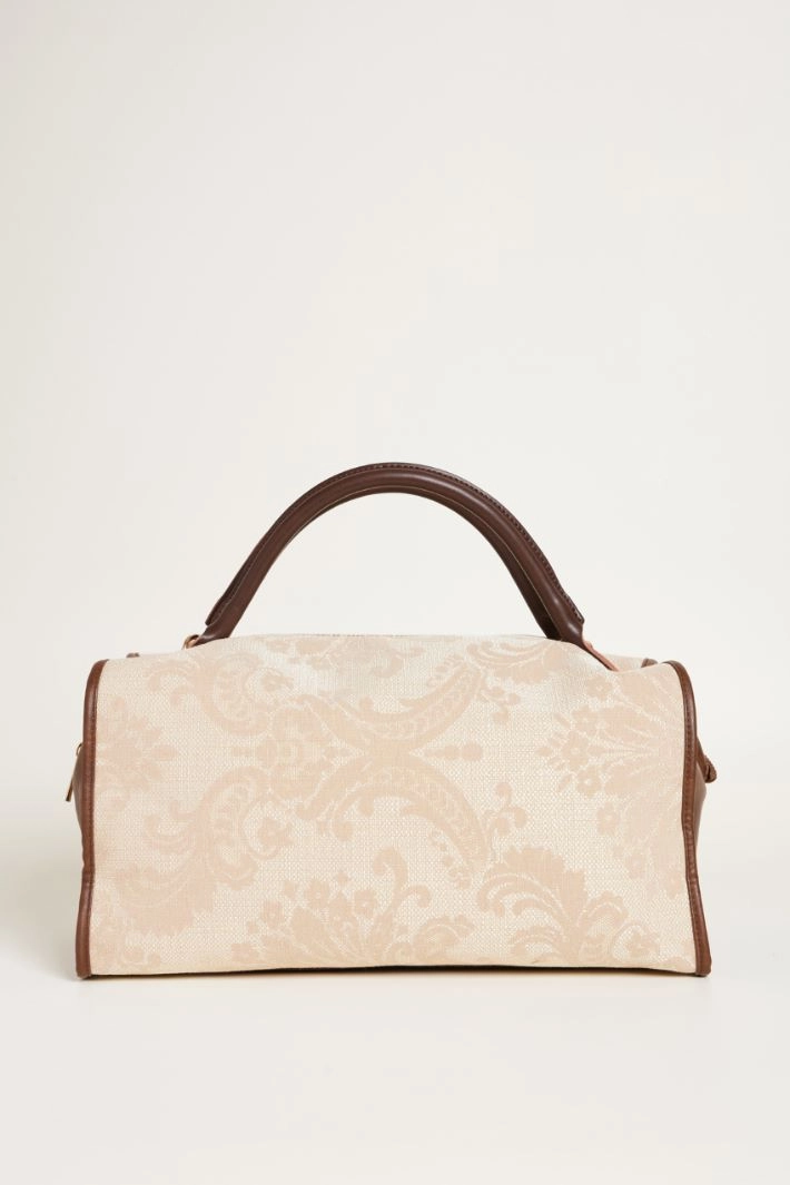 Jacquard bowling bag - WHITE PINK