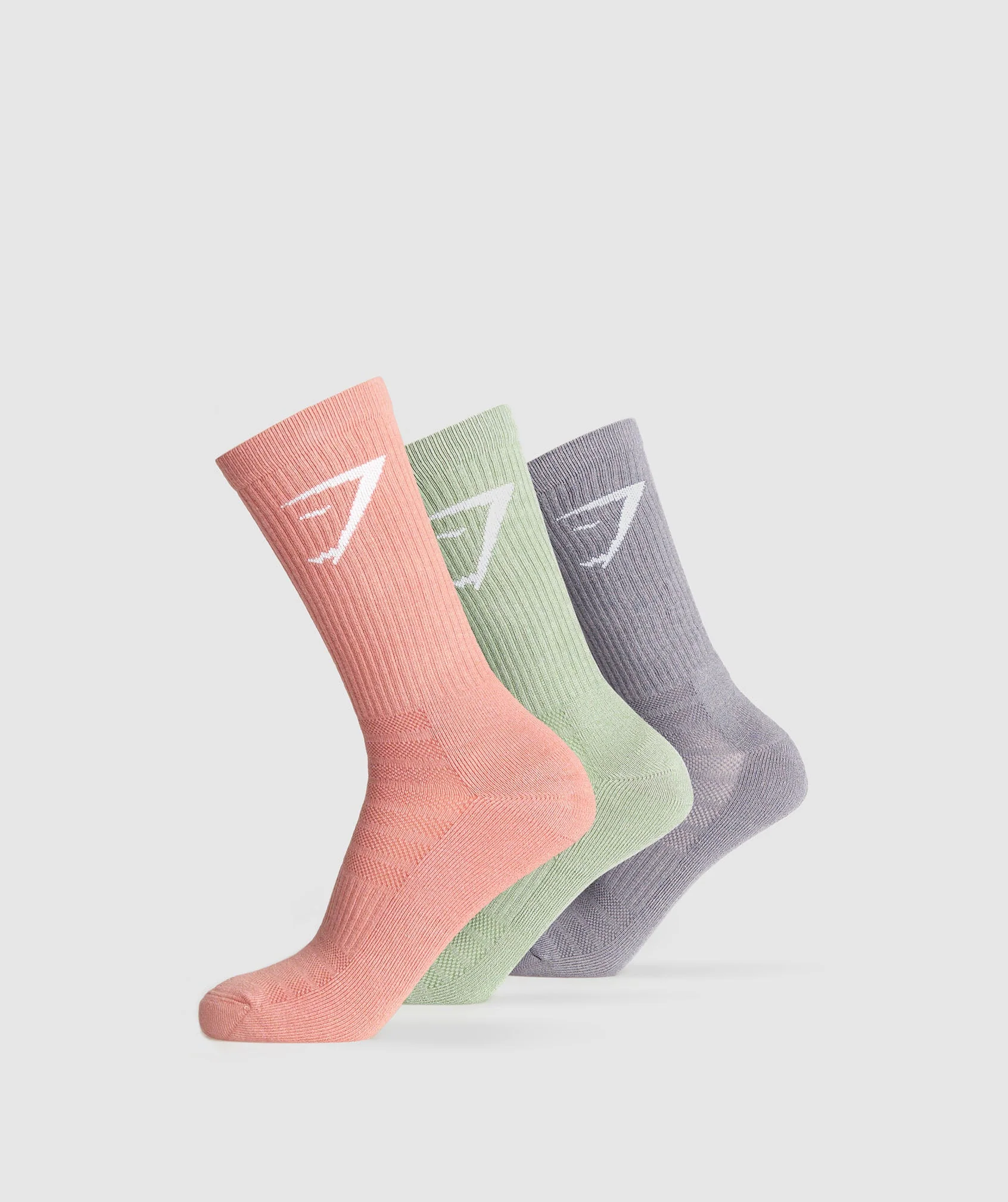 Crew Socks 3pk Classic Pink/Faded Green/Fog Purple