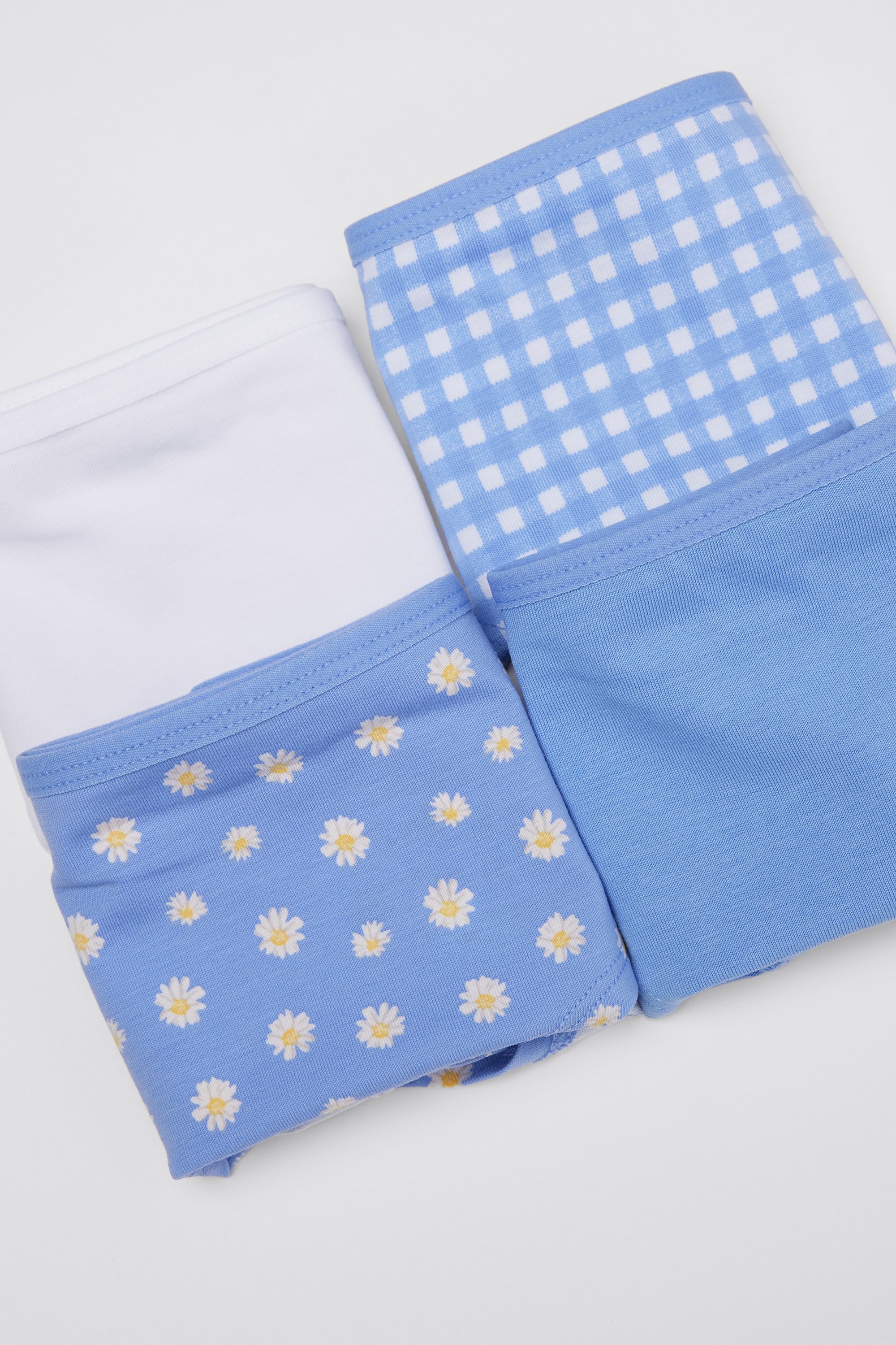 4 Pairs of Girls’ Printed Cotton Shorts