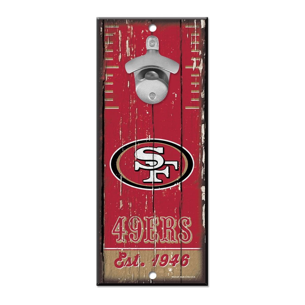 San Francisco 49ers NFL Bottle Opener Sign