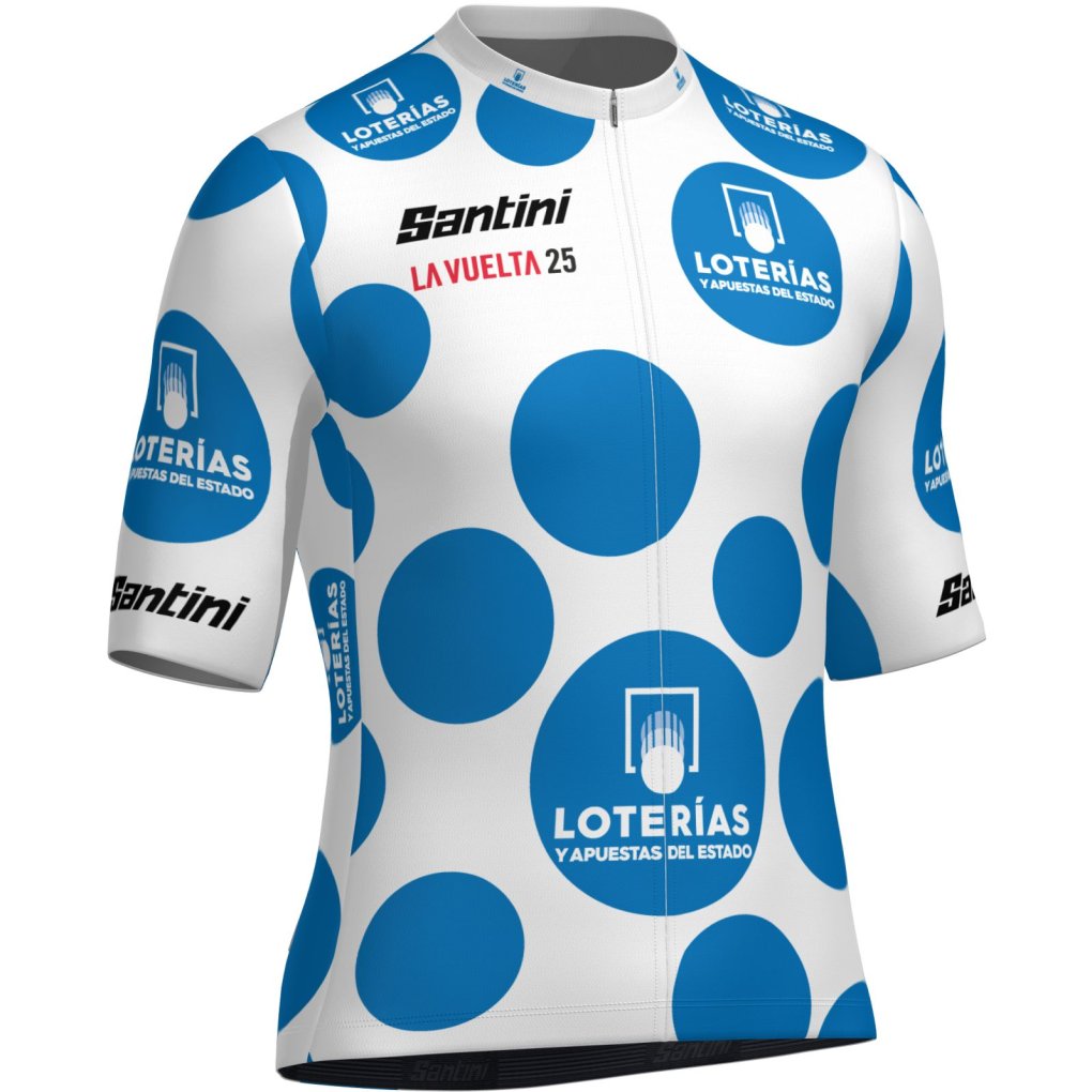 Santini La Vuelta Polka Dot Jersey Men RE97175C25LVKOM - bluette BL