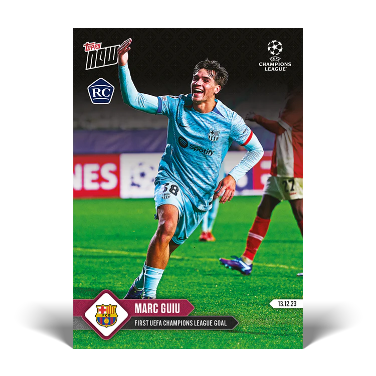 Topps UK - Marc Guiu - First UEFA Champions League goal - UCL TOPPS NOW® Card #83