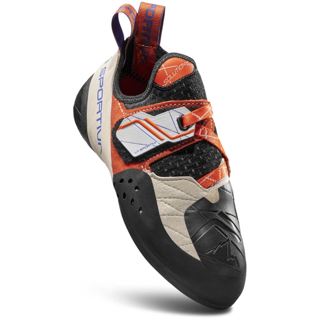 La Sportiva Solution Climbing Shoes Women - White/Lily Orange
