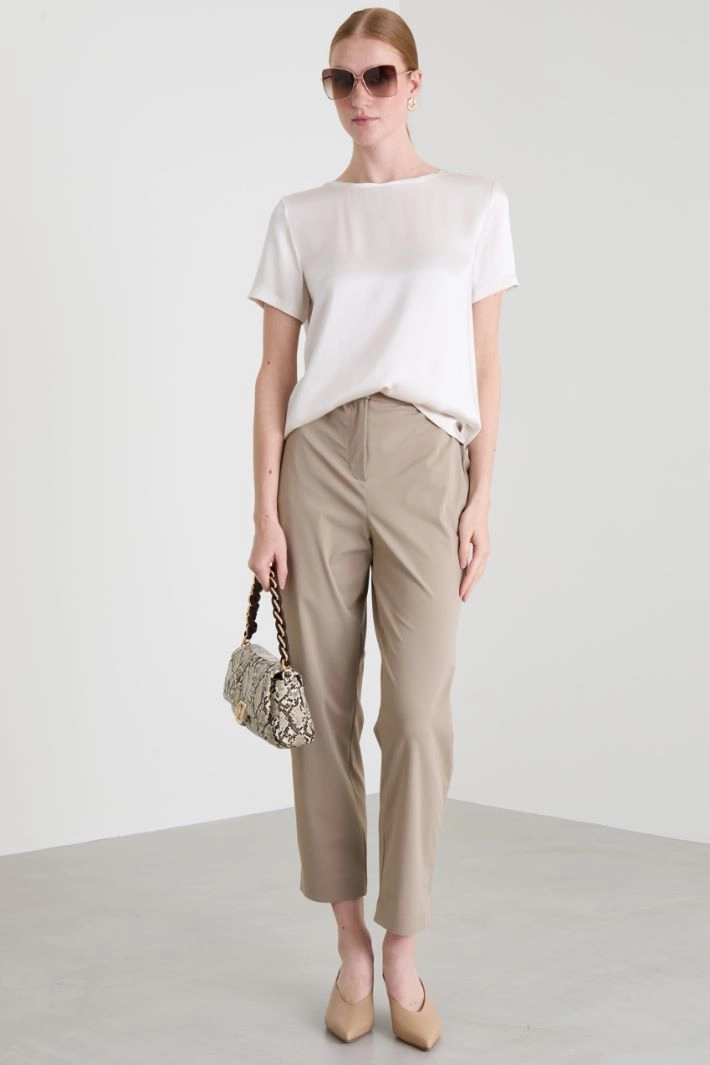 Satin T-shirt - PEARL