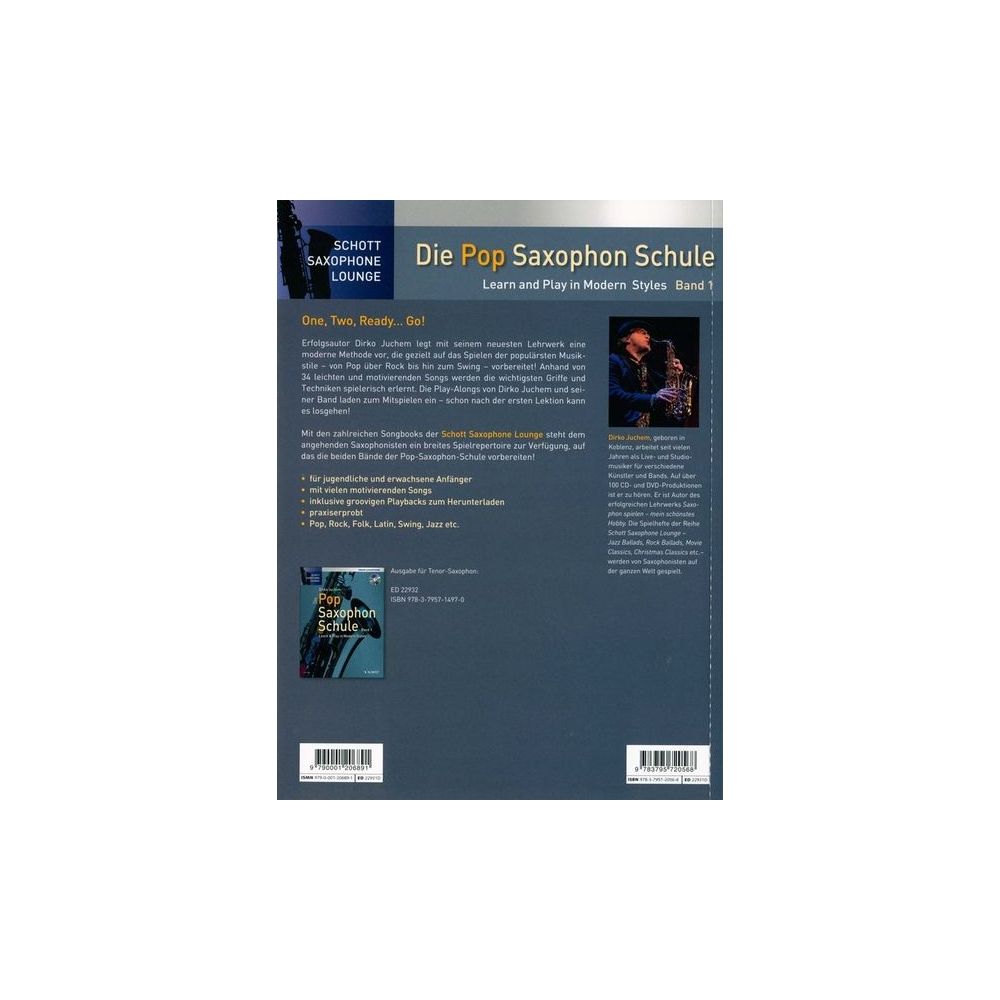 Schott Pop Saxophone Schule 1 A