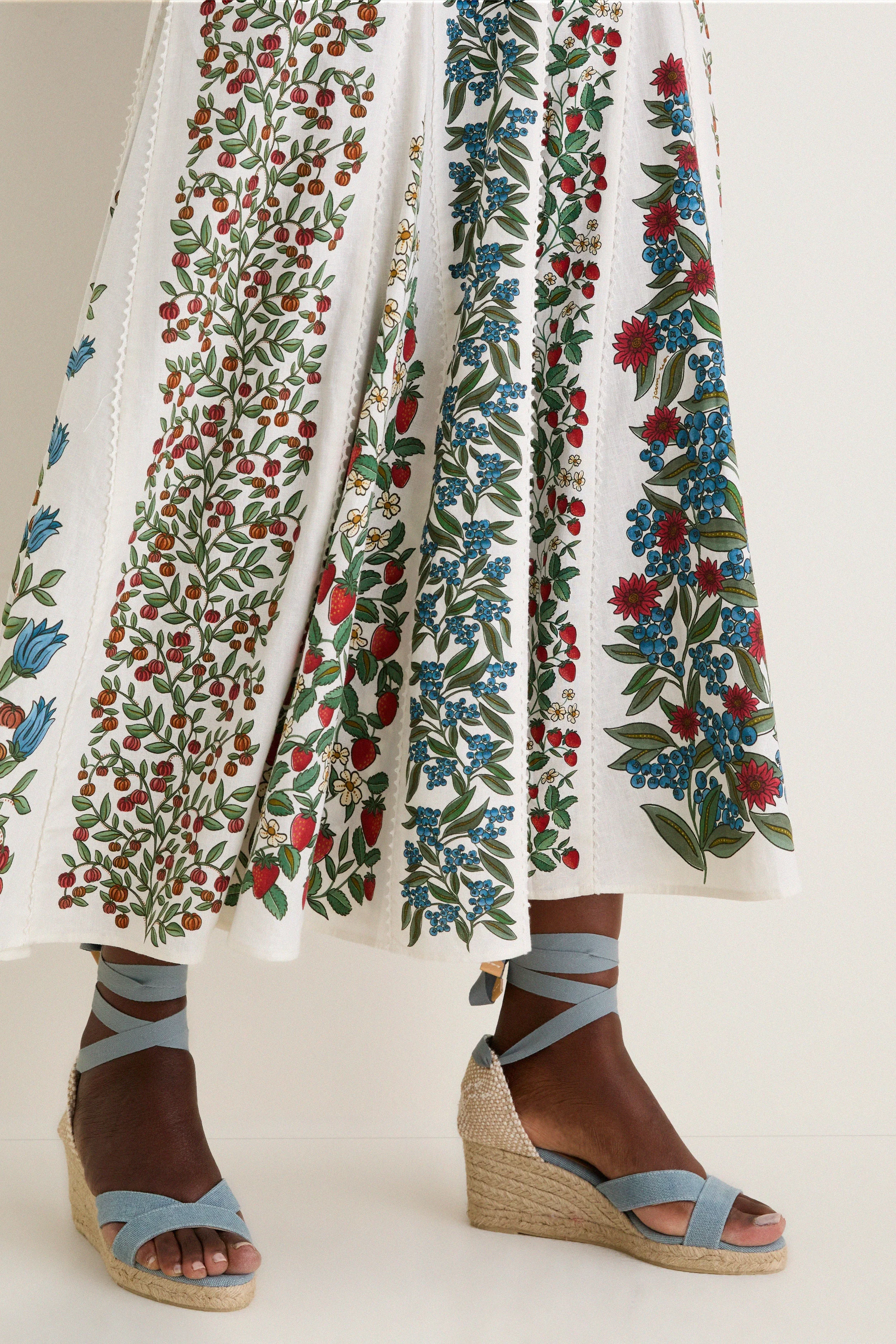 Fruit Beauty Off-White Maxi Dress