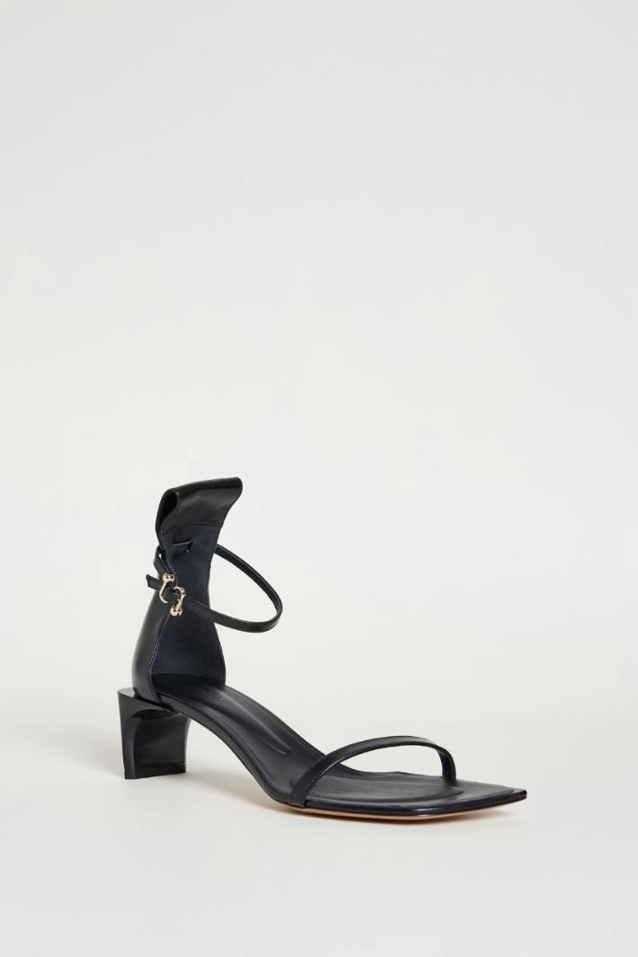 Ankle-strap sandals - BLACK