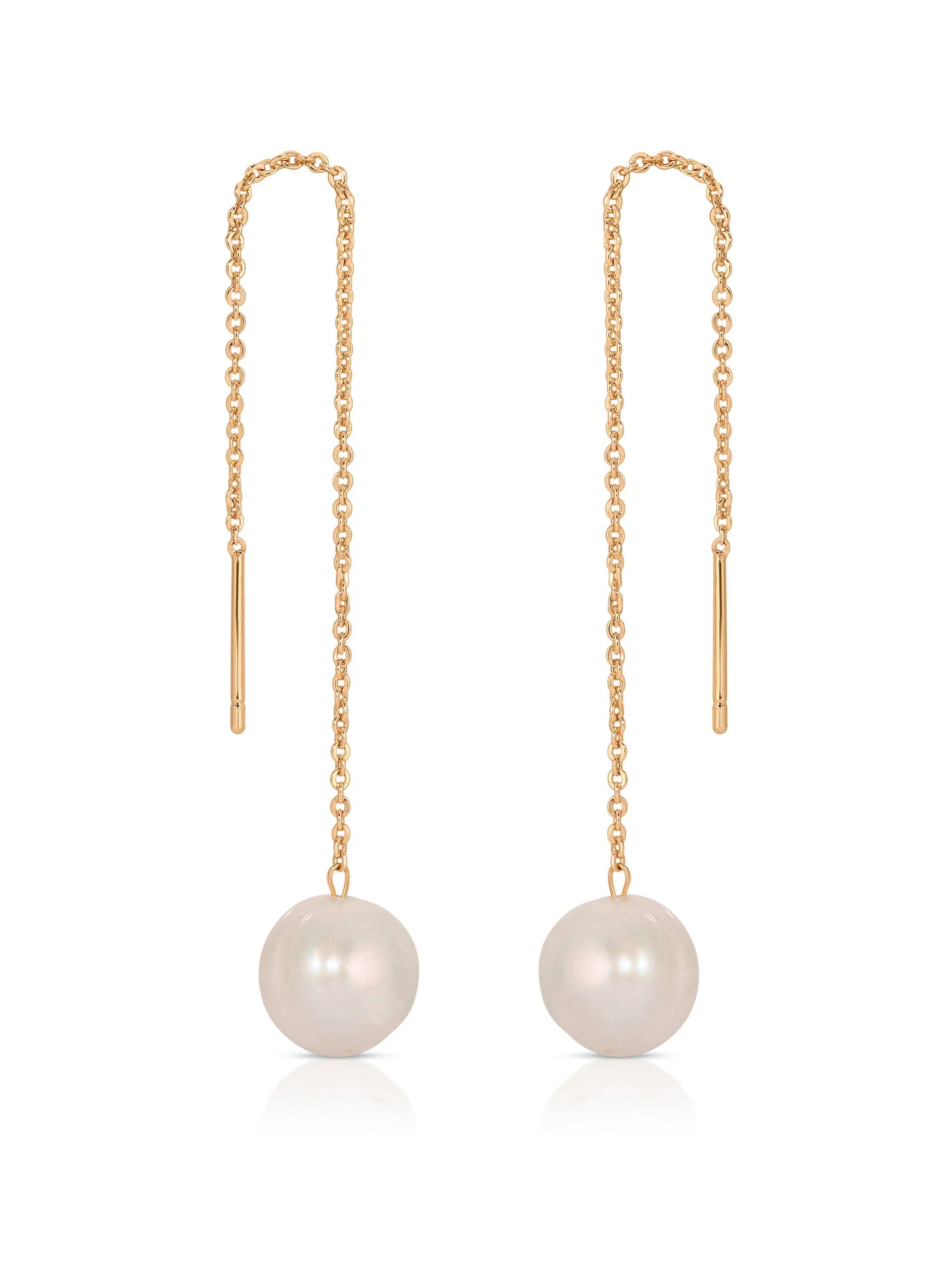 Threaded Pearl Earrings