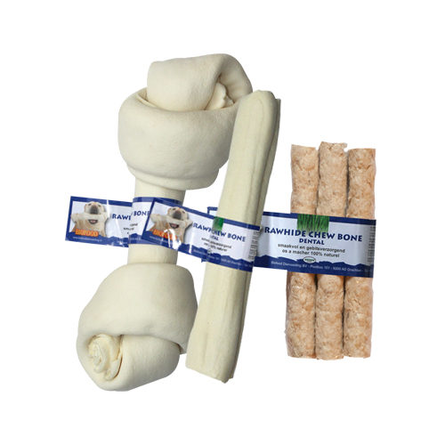 Biofood Chew Bone Rawhide Dental - Roll - Large - 3 x 1 Piece