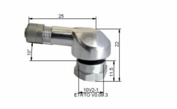 Bihr pneumatic aluminum valve Ø11.5mm - x10 UniversalRef: Bi02059A / 1052901