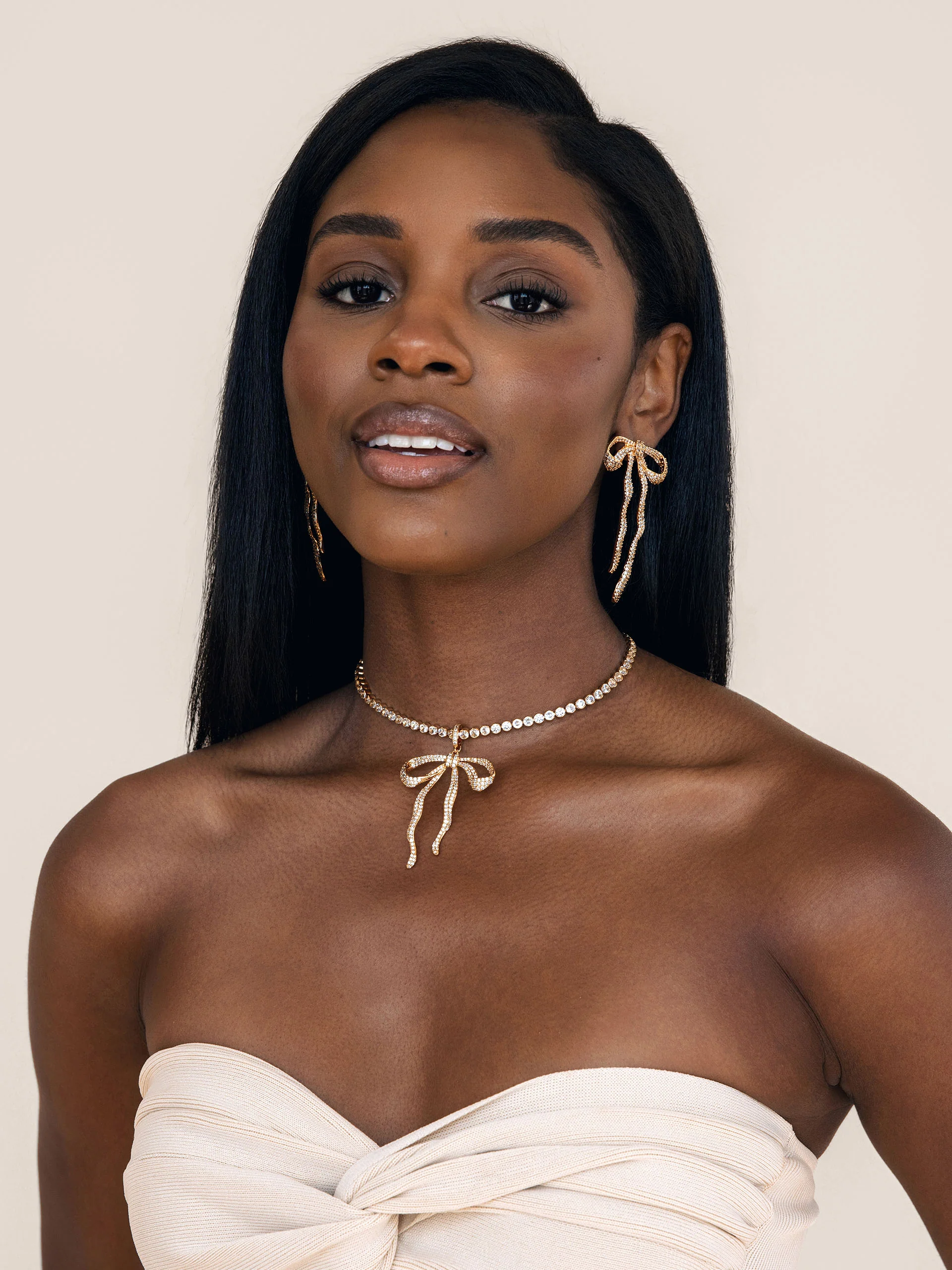 Pave Bow Earrings