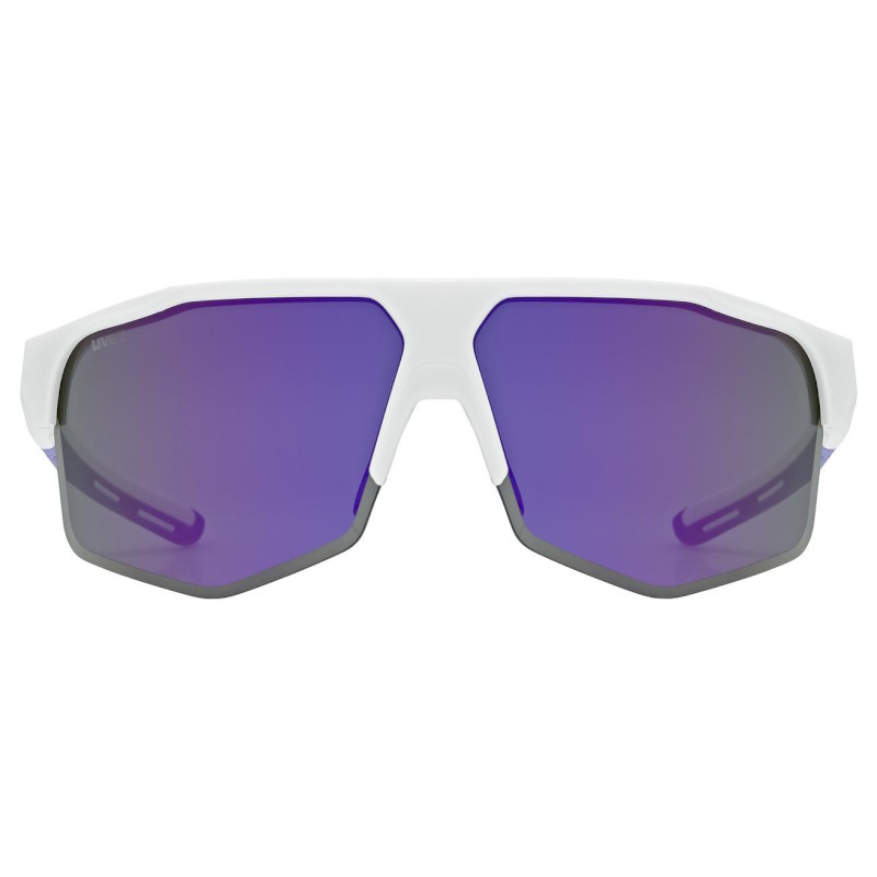 Uvex axos set Glasses - white matt/mirror purple + clear