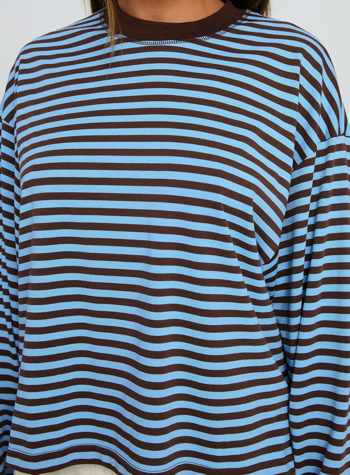 Bloom Long Sleeve Chocolate Sea Stripe