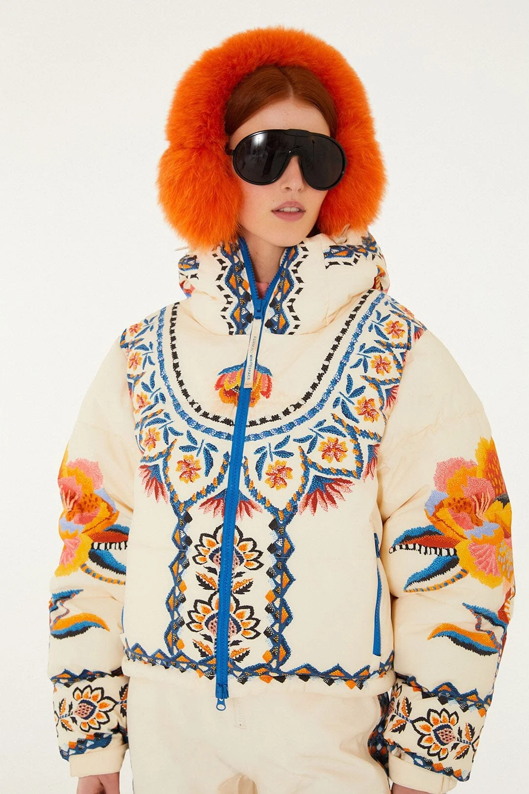 Off-White Lucy Floral Hooded Puffer Ski Jacket