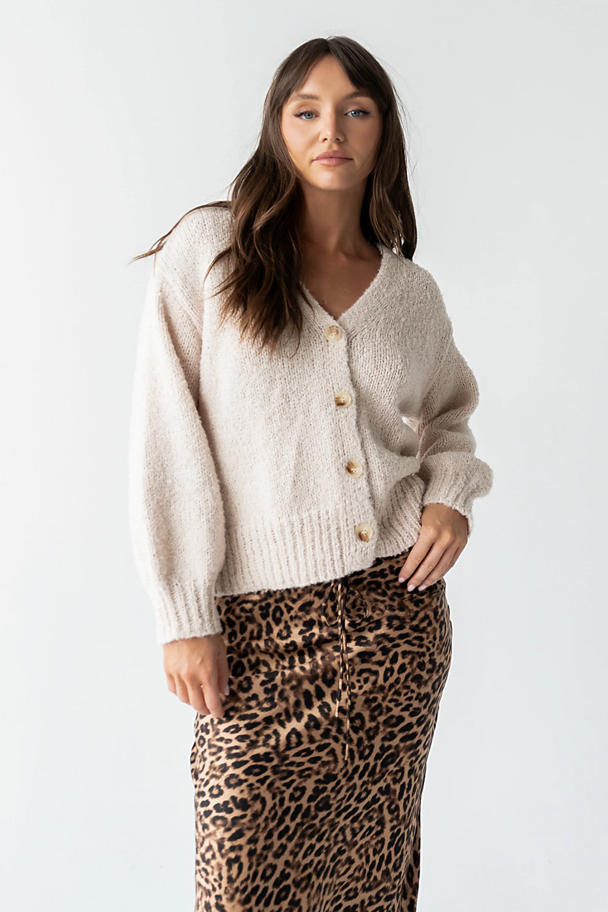 Markie Knit Cardigan in Cream