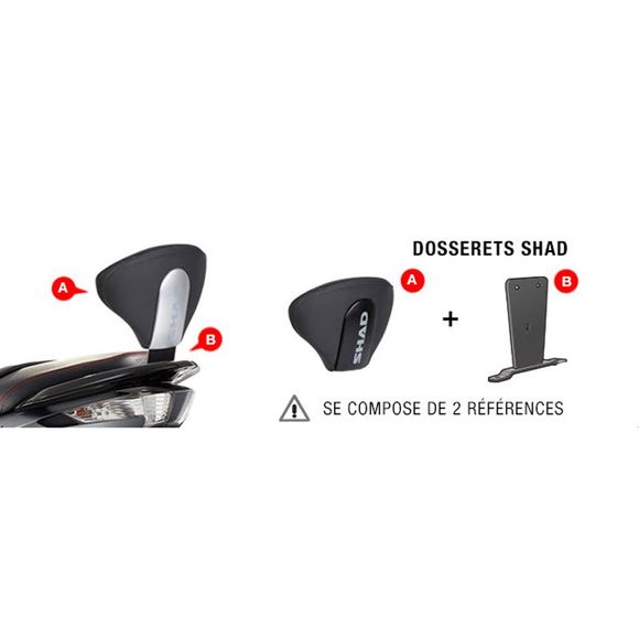 Shad Universal scooter backrest - BlackRef: SHD0RP0