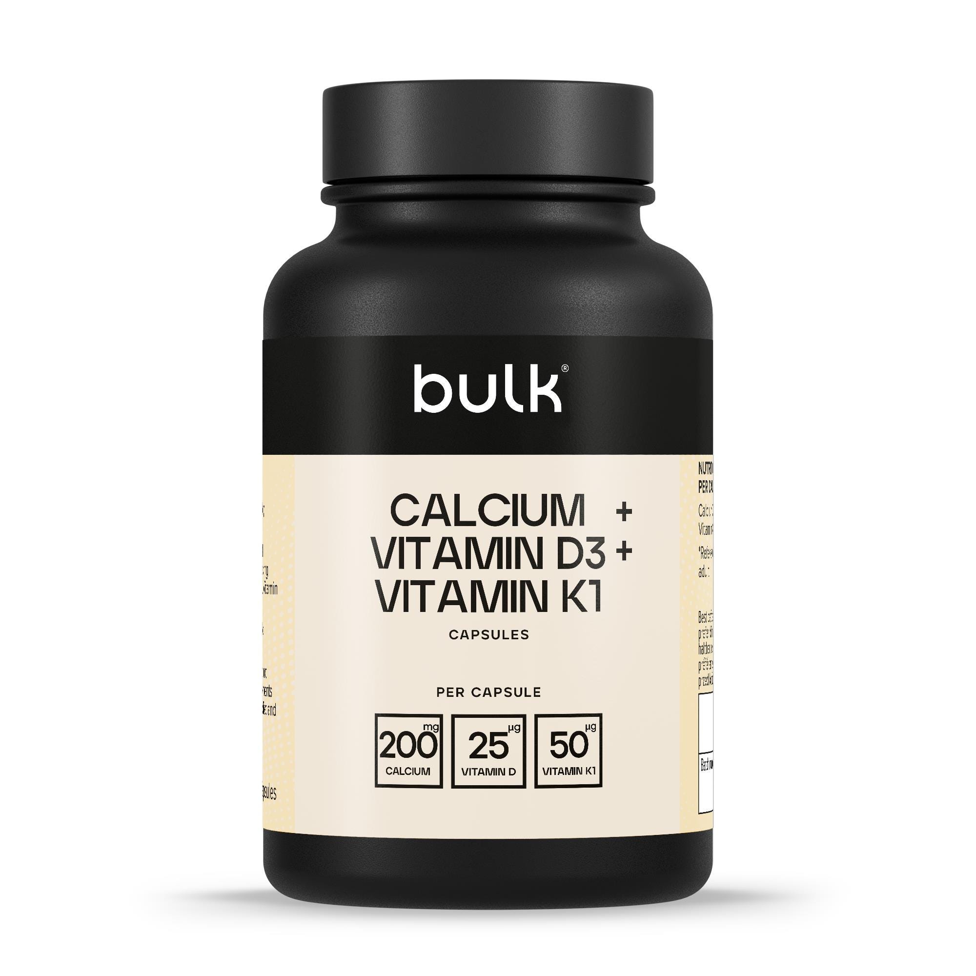 Calcium + Vitamin D3 + Vitamin K1 Capsules 1000mg