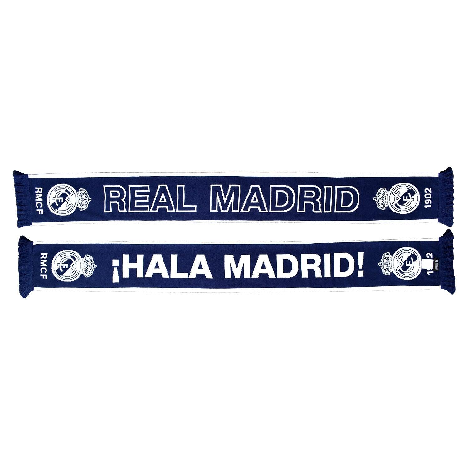 Real Madrid Double Sided Hala Madrid Scarf-Black/Blue/White