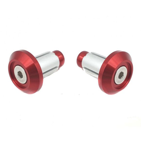 Brazoline FLAT ANODIZED Handlebar Ends Universal - RedRef: BRZ0092