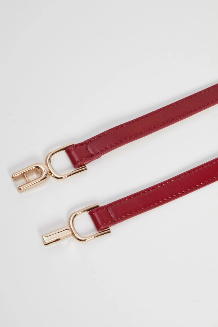 Belt with interlocking buckle - BORDEAUX