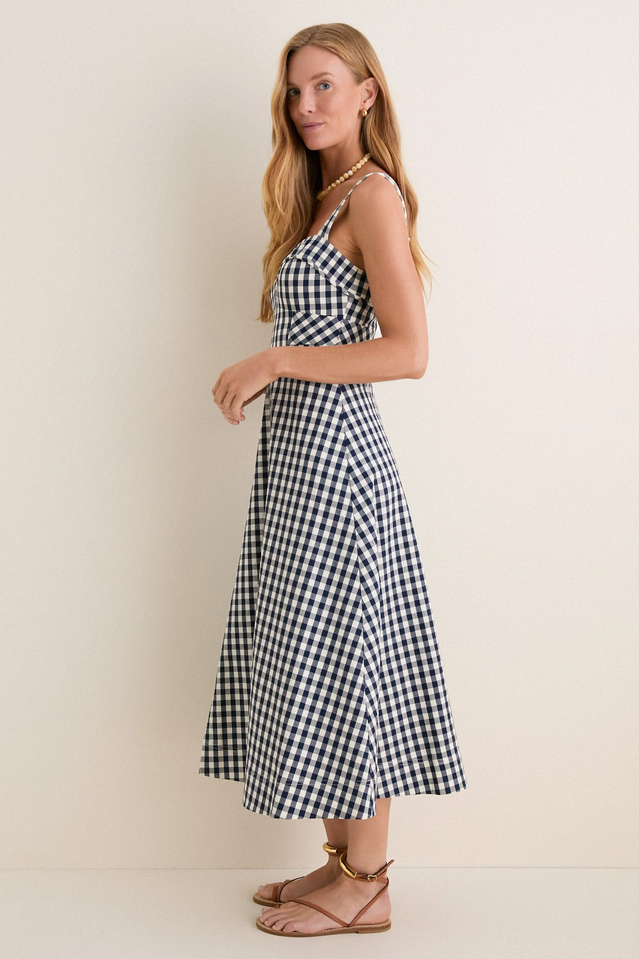 Navy and Dove Aila Dress