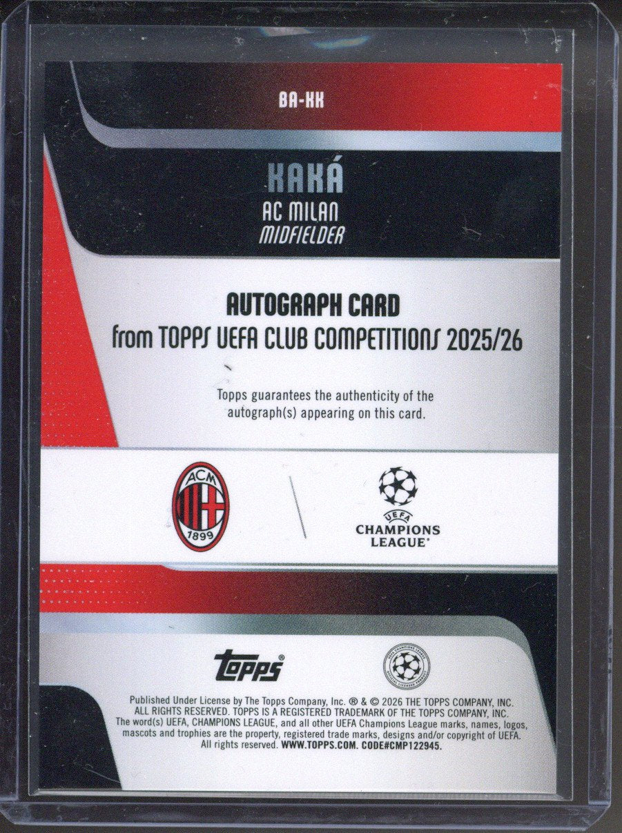 2025-26 Topps UCC Kaka /10 Autograph #BA-KK
