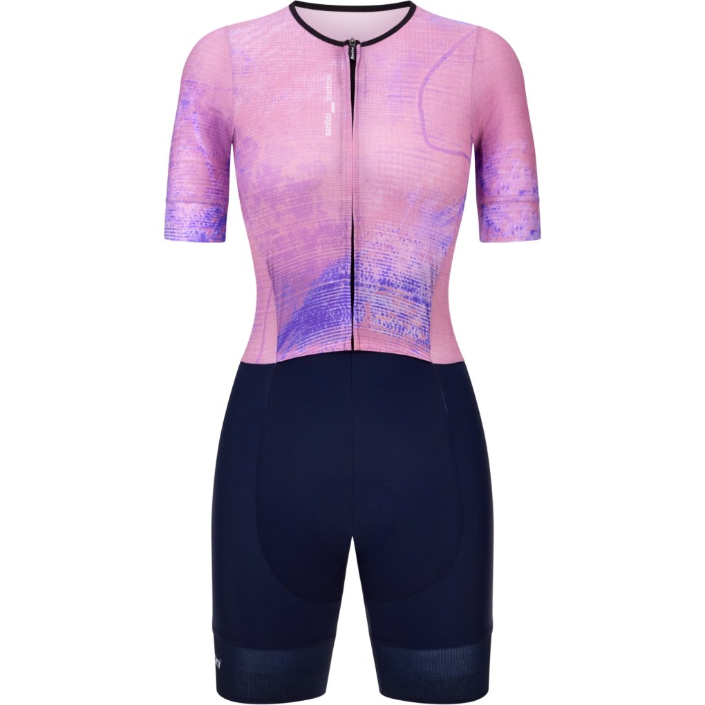 Santini Leaf Mot Trisuit Women 6T774LIMGLEAFMOT - lilla LL