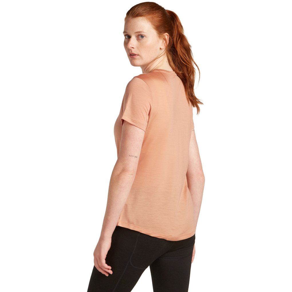 Icebreaker Merino 125 Cool-Lite™ Sphere III Short Sleeve Scoop Tee Women - Desert Sand