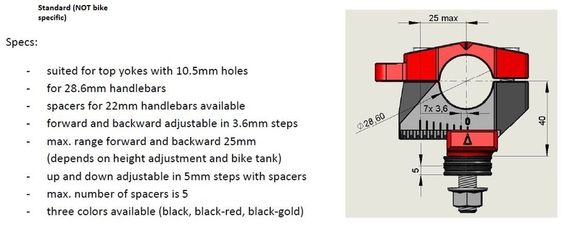 Gilles 2DGT handlebar handleRef: GILL00035A / 1090976