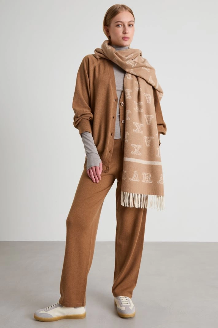 Wool and cashmere cardigan - CAMEL