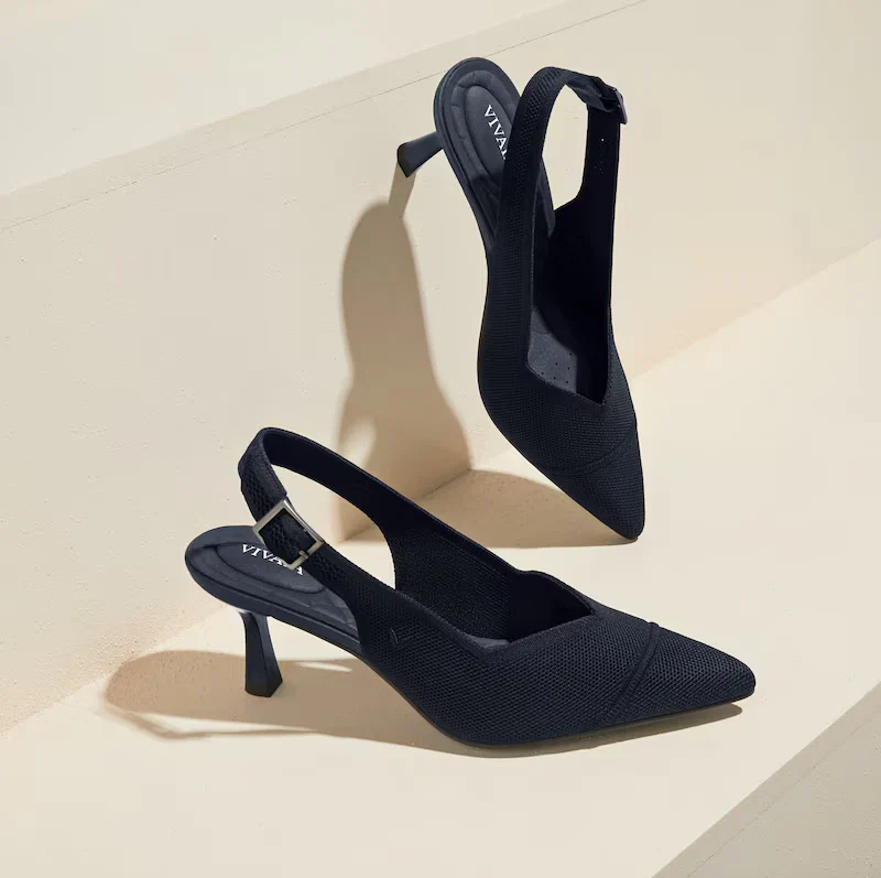 Pointed-Toe Slingback Heels (Addison)