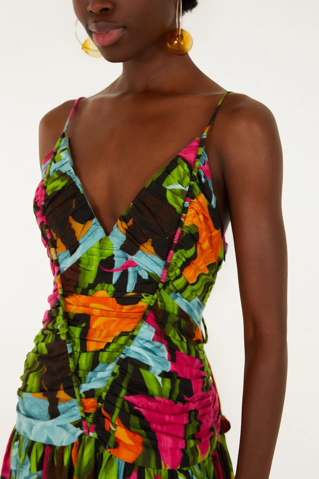 Black Mujeres Y Flores Midi Dress