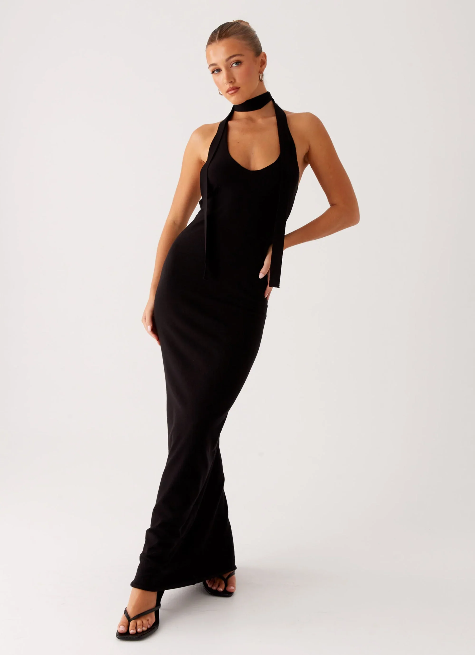 Eddie Knit Maxi Dress - Black