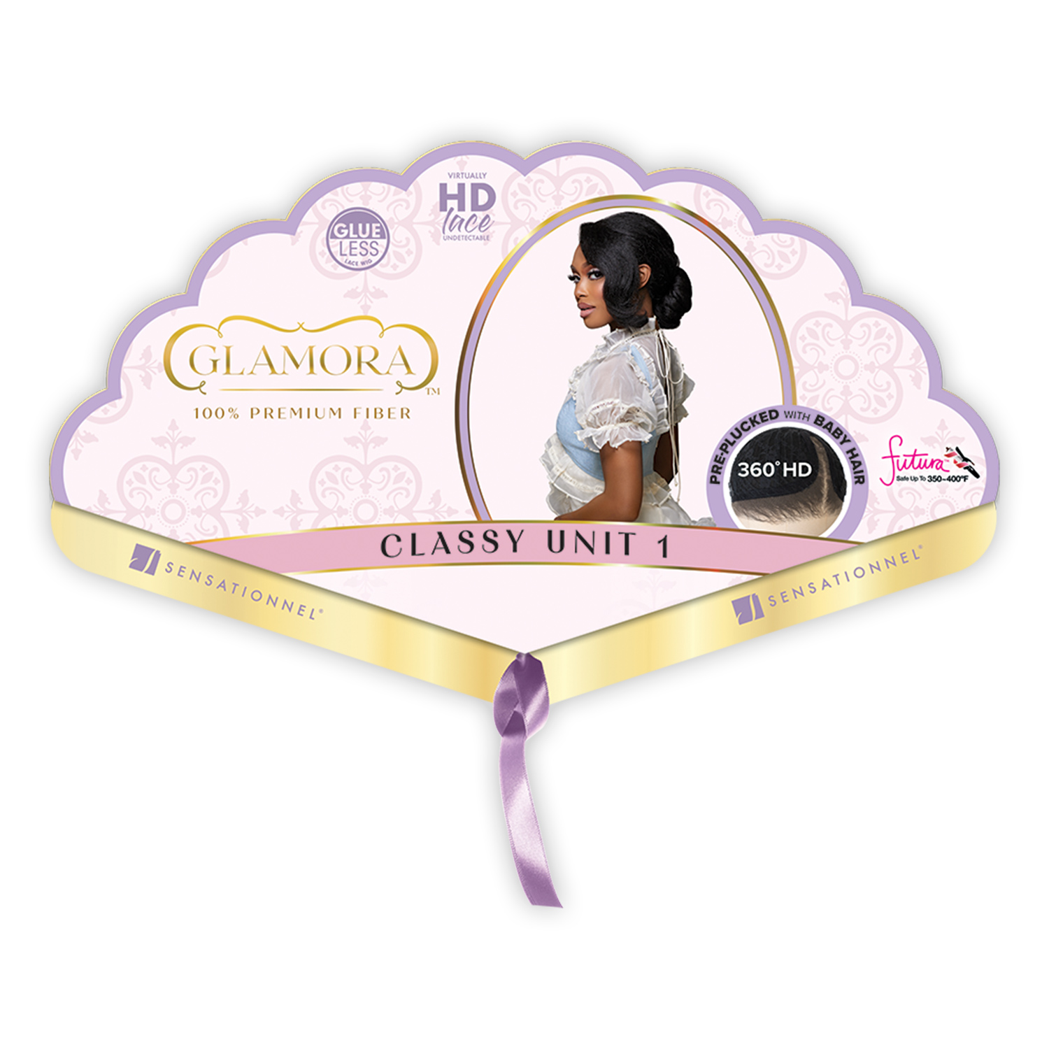 Sensationnel HD Lace Front Wig Glamora Glueless 360 HD Classy Unit 1