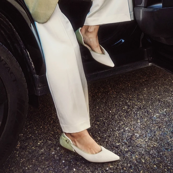 Pointed-Toe D'Orsay Flats (Malory)