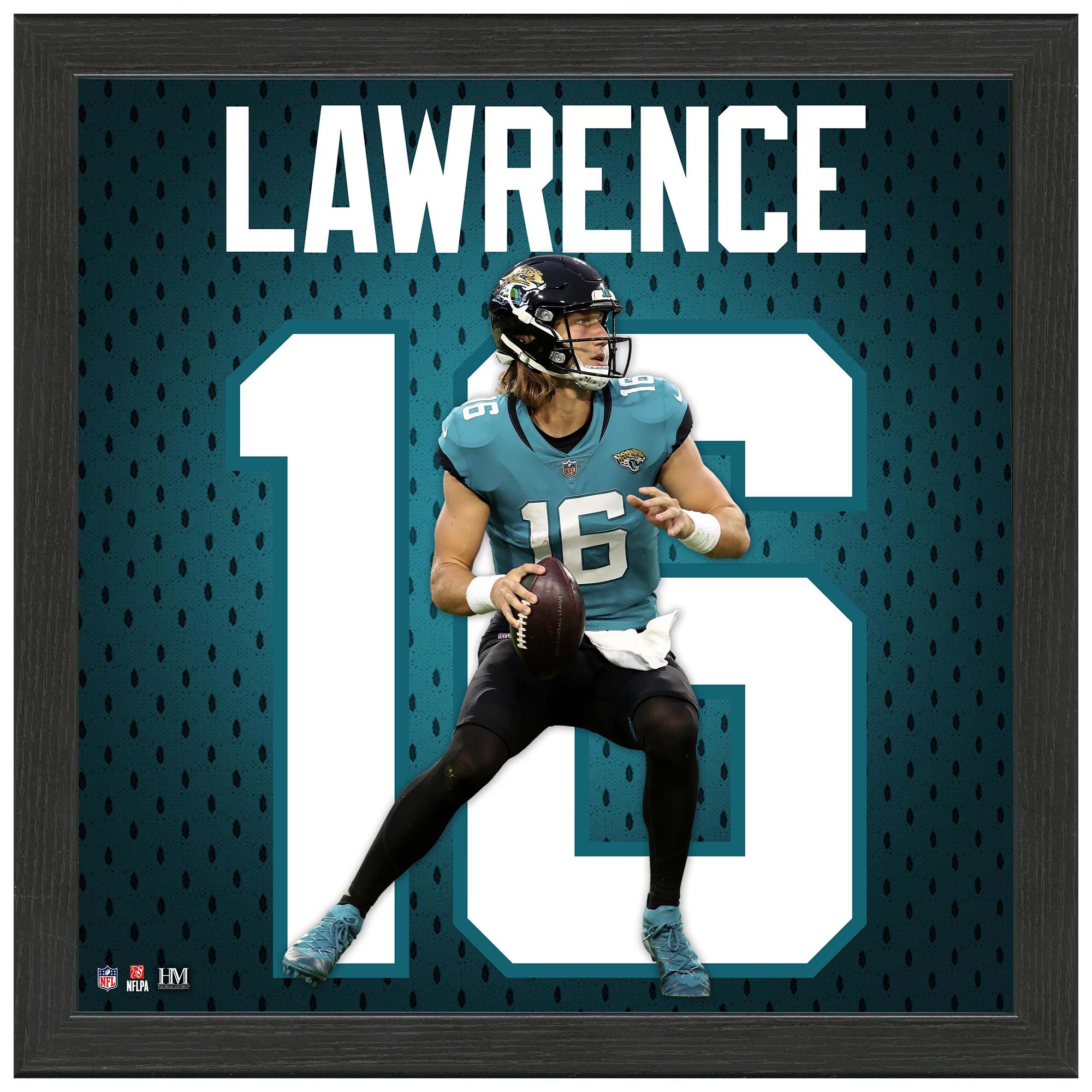 Trevor Lawrence #16 Jacksonville Jaguars Jersey Framed NFL Photo