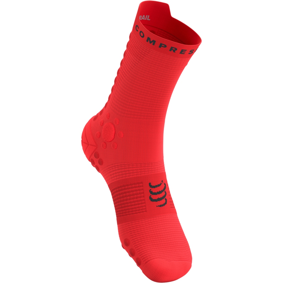 Compressport Pro Racing Compression Socks v4.0 Trail - fluo red/black