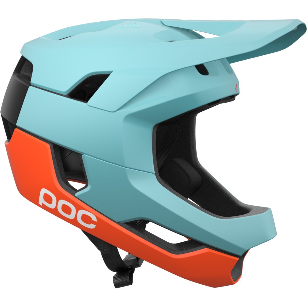 POC Otocon Race MIPS Helmet - 8877 Indicolite Blue Matt/Carnelian Orange Matt