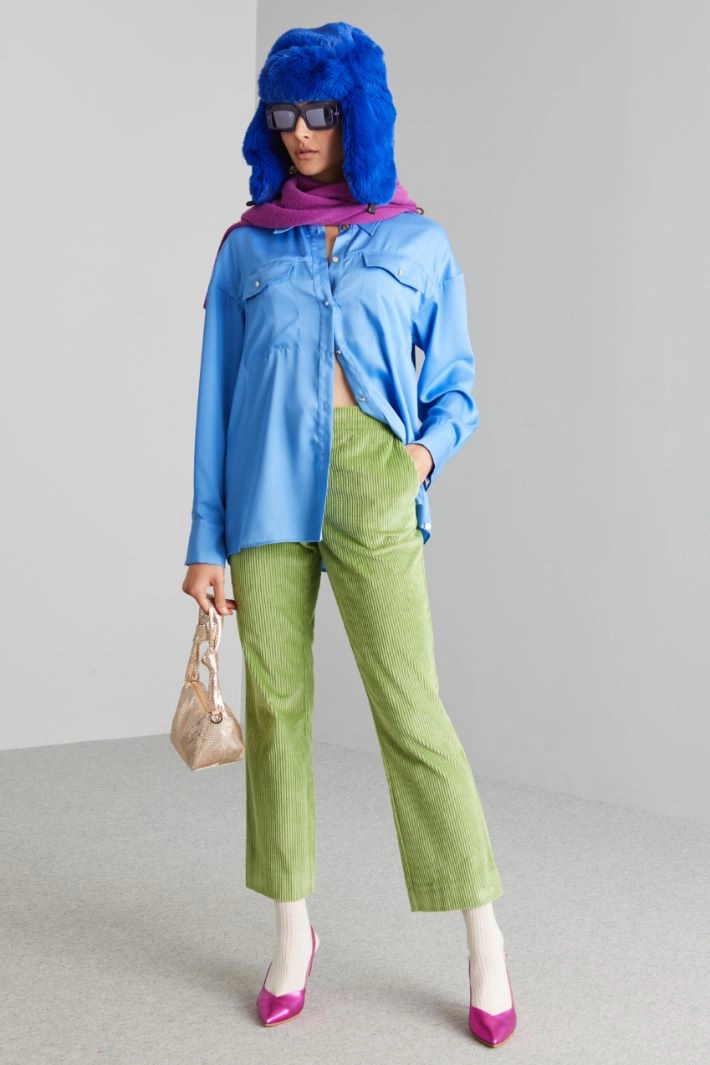 Twill shirt with pockets - AIR FORCE BLUE