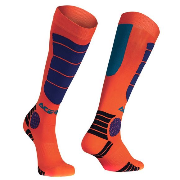 Acerbis mx impact fluo orange blue mx socks - orange / blueRef: AE1179