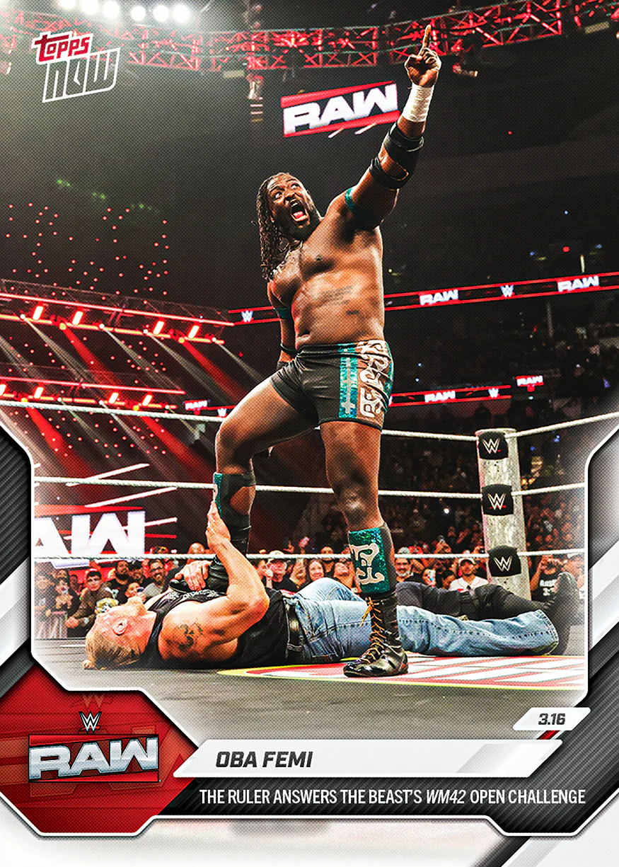 Oba Femi - 2026 WWE Topps NOW® - Card 31 - PR: 1951