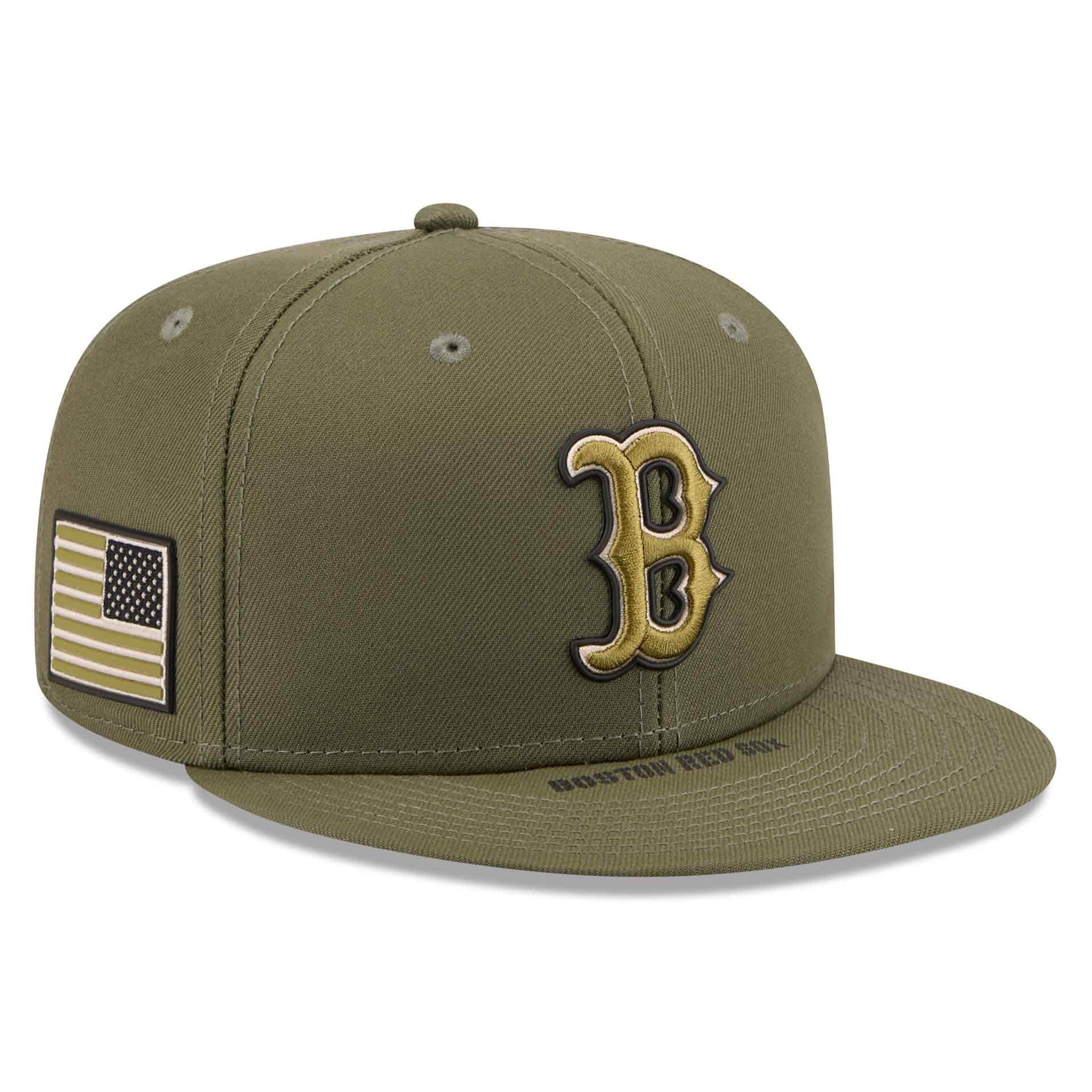 Boston Red Sox 2026 MLB Armed Forces Authentic 59FIFTY Fitted Cap Olive