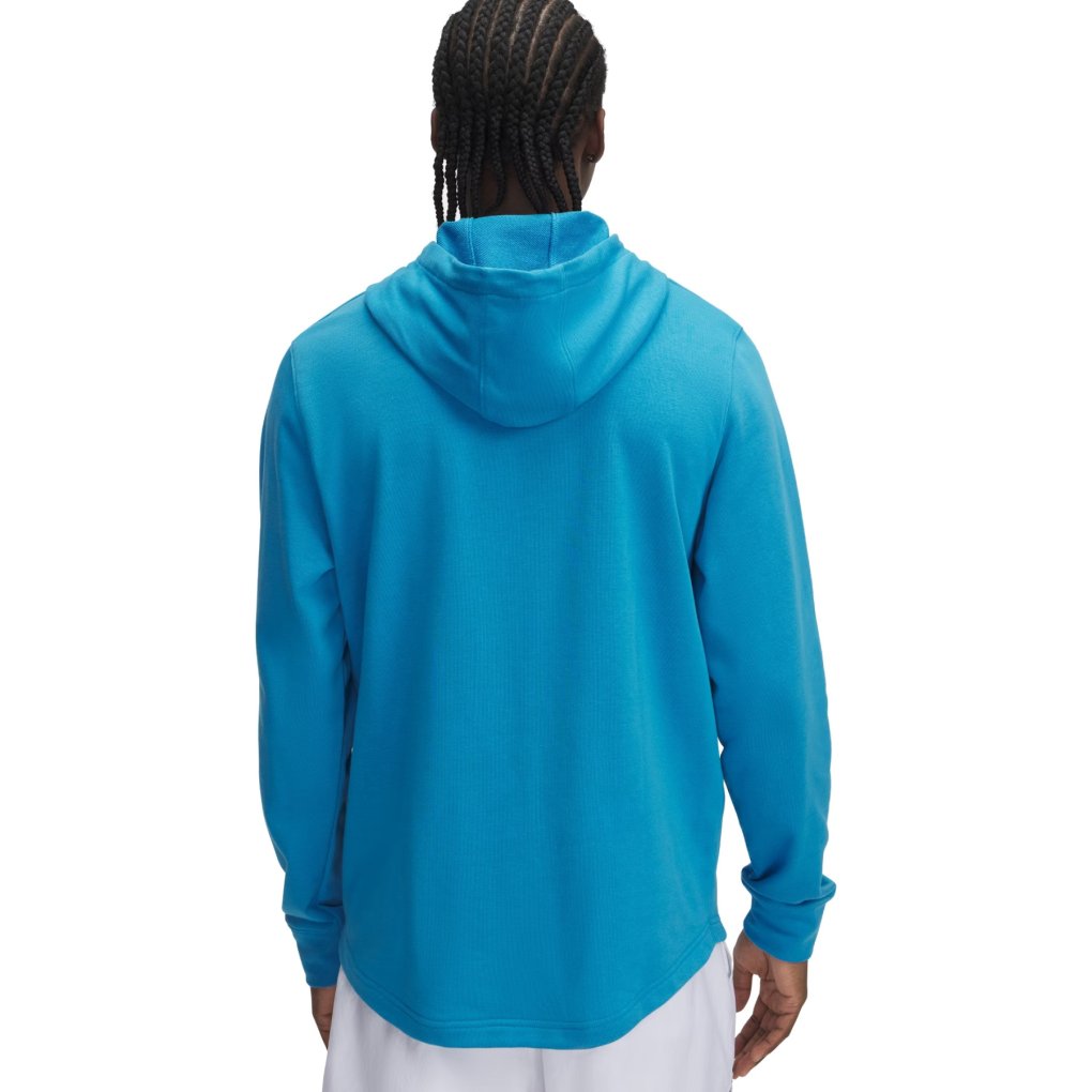 Under Armour UA Rival Terry Logo Hoodie Men - Ether Blue/Mod Gray/White