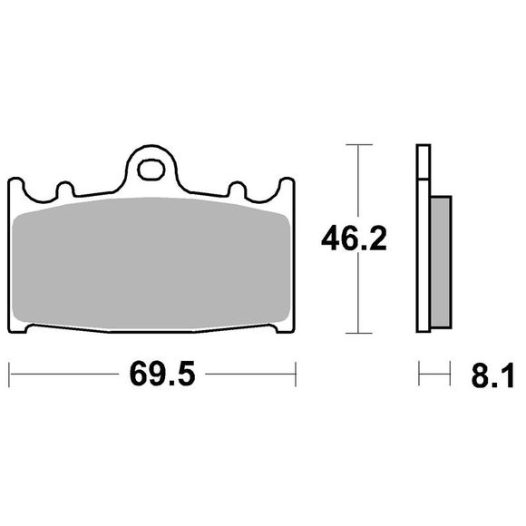 SBS 631HS Sinter Sintered Metal front brake padsRef: 631HS / 631070