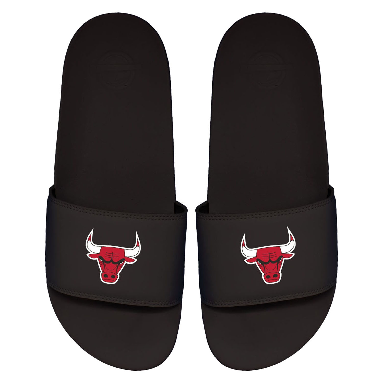Chicago Bulls Primary Logo ISlide NBA Gel Slides Black