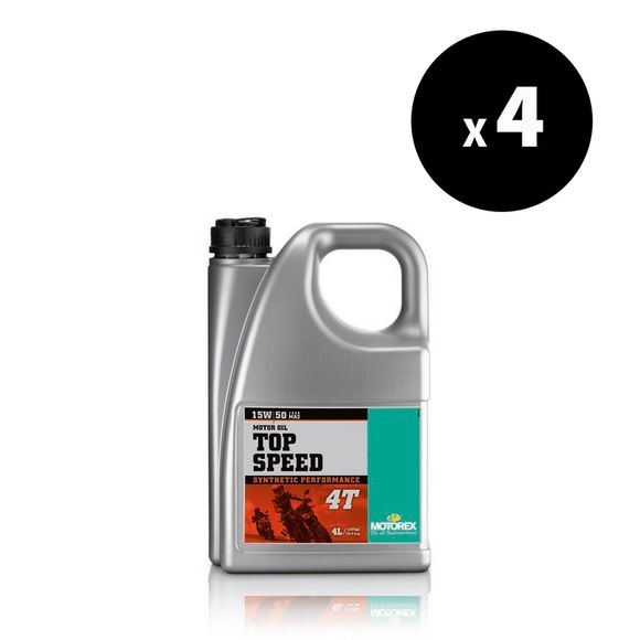 Huile moteur Motorex Top Speed - 15W50 4L x4 UniverselRef : MX00174A / 3042897