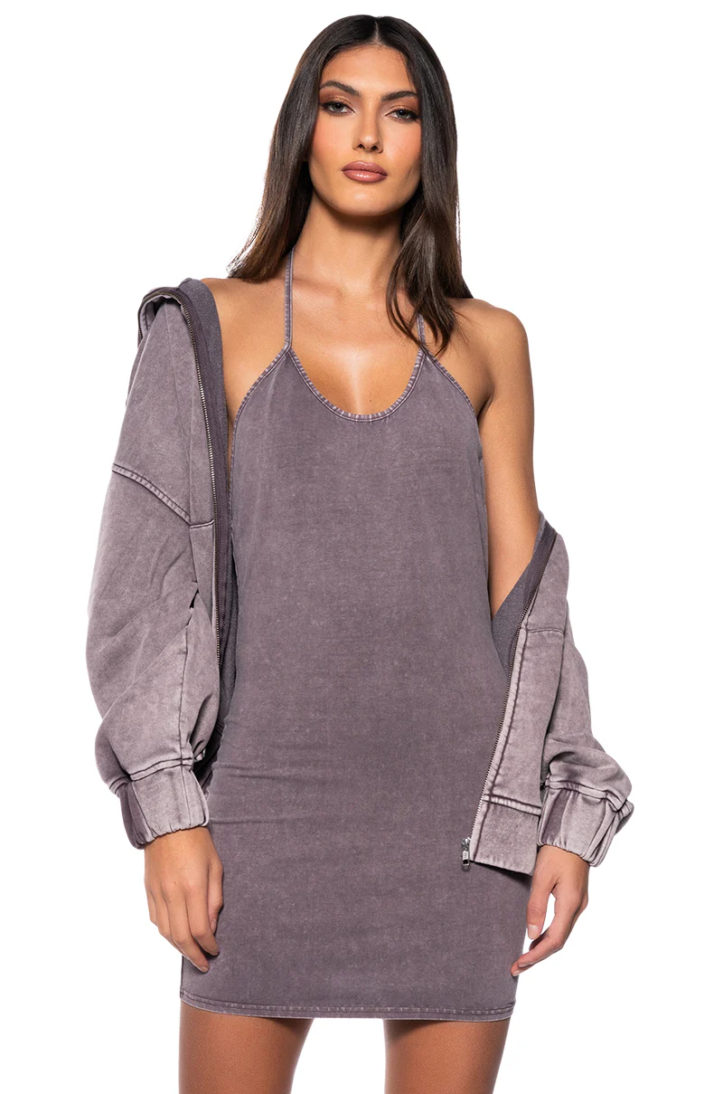Hurricane Scoop Back Mini Dress
