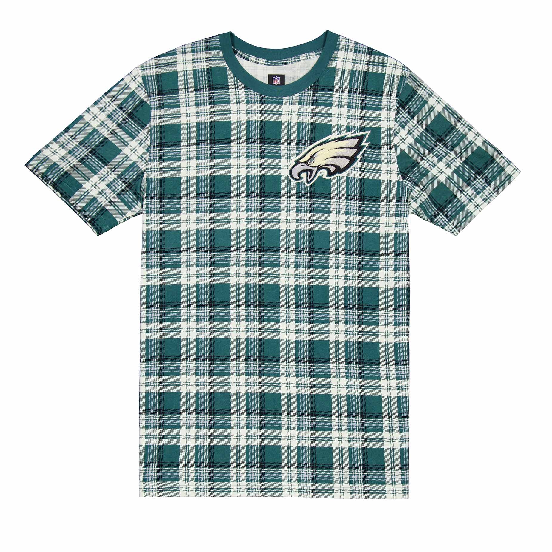 Philadelphia Eagles Plaid 2024 New Era 3rd Down NFL T-Shirt Green