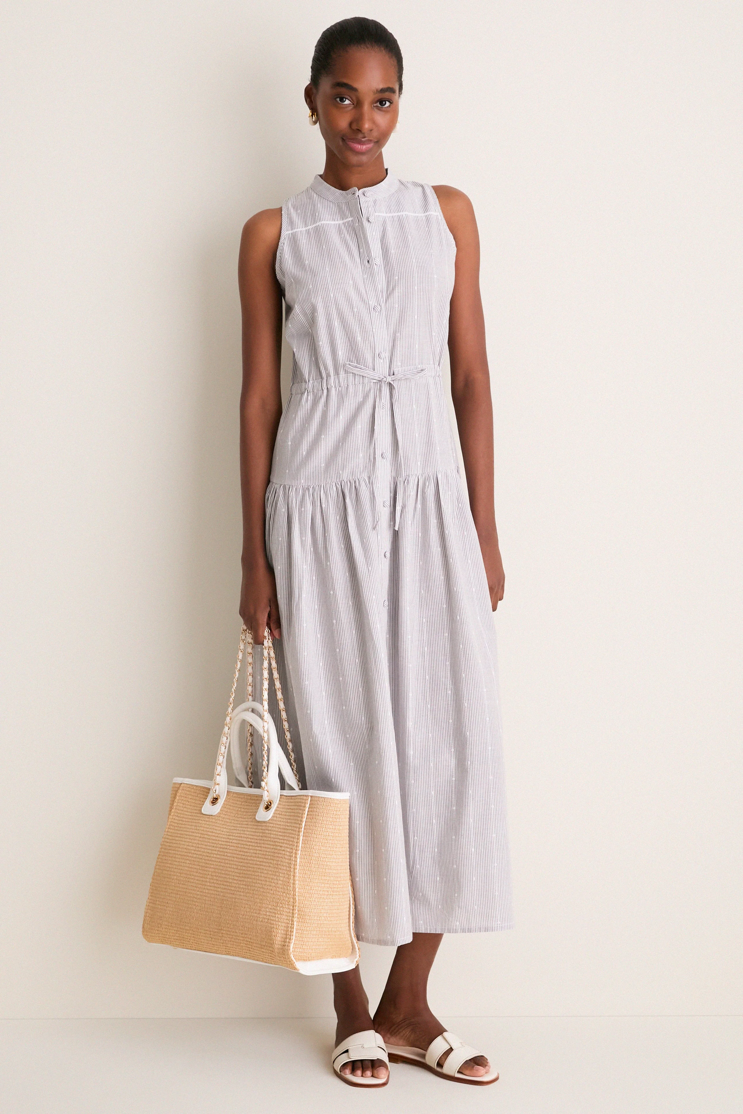 James Stripe Lucy 4 Basque Sleeveless Dress